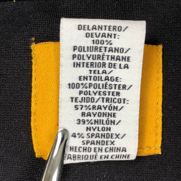 Ruby Rd. Black Faux Leather Zip Front Jersey Knit Texured Jacket - Size M - Picture 5 of 6